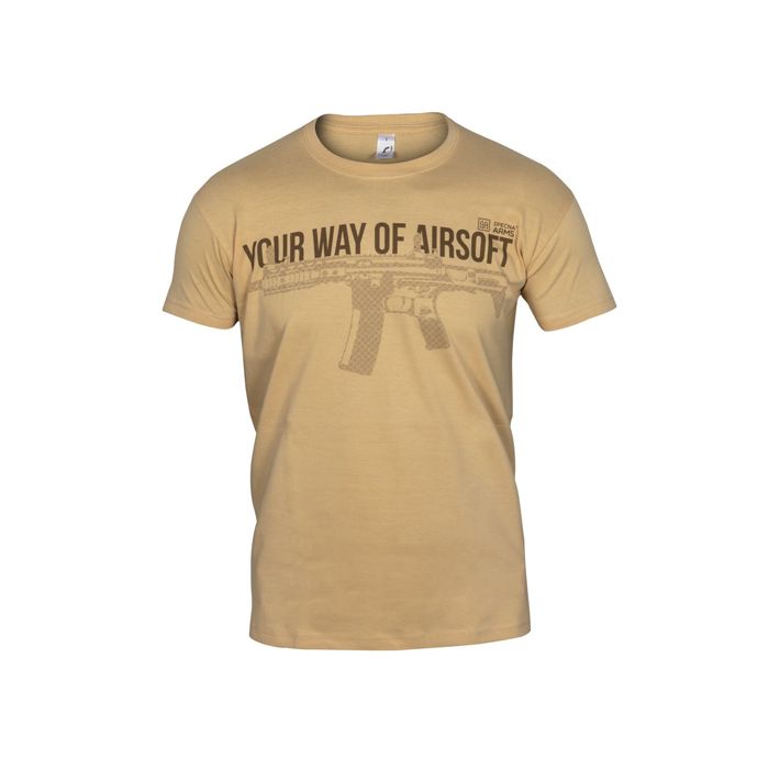 T-Shirt Specna Arms Your Way of Airsoft 04 Tan