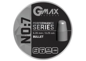 Airgun Slugs Gmax Performance No:7 6.35 mm BLT 41 grain (.249)