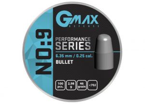 Airgun Slugs Gmax Performance No:9 6.35 mm BLT 46 grain (.249)