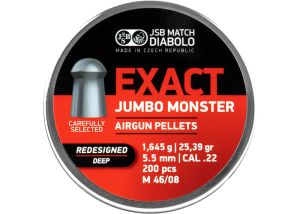 Airgun Pellets JSB Jumbo Exact Monster Redesigned Deep 5.52 mm 25.39 grain