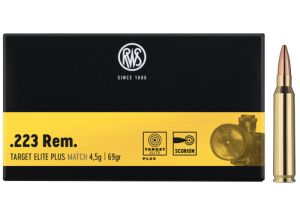 Kogelpatronen RWS Target Elite Plus Match .223 Rem HPBT 69 grain