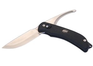 Hunting Knife EKA Swingblade G3 Black Opened
