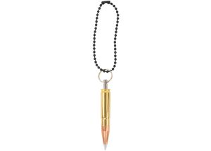 Bullet Keychain Copper & Brass .300 AAC Blackout Silver Tip
