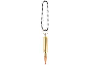 Bullet Keyring Copper & Brass 6.5 Creedmoor Red Spark