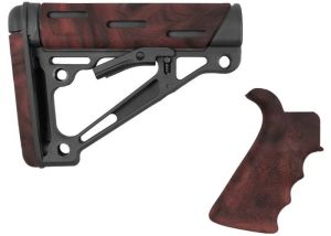 Stock Hogue AR15 OMCB Mil-Spec with grip Red Lava