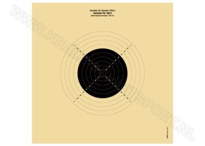Kruger Target for bigbore rifle 2420, 300 m reduced for 100 m distance