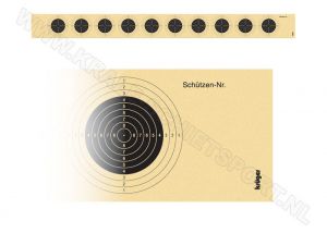 Kruger target-strip for air rifle with 10 targets 1010N (consecutively numbered)