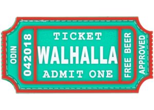 Patch JTG 3D PVC Ticket Walhalla Odin Approved - Christmas Edition