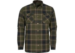 Shirt Pinewood Finnveden Checked Padded Mossgreen / Black