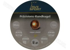 Airgun Pellets H&N Rundkugel Copper Plated 4.5 mm 7.7 grain