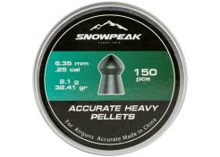 Airgun Pellets Snowpeak Accurate Heavy 6.35 mm 32.41 grain