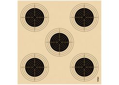 Air rifle target with 5 bullseyes 1305N 14x13.5 (numbered)