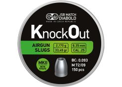 Slugs JSB Knock Out MKII 6.35 mm HP 33.49 grain (.250)