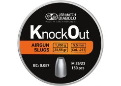 Airgun Slugs JSB Knock Out 5.5 mm HP 28.55 grain (.217)