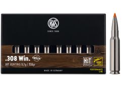 Kogelpatronen RWS .308 Win HIT Short Rifle 150 grain