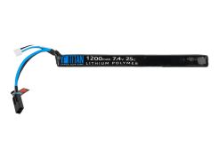 Batterij Titan LiPo 7.4V 1200mAh AK Stick Mini-Tamiya