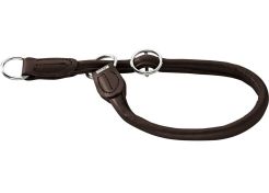 Halsband Hunter Round & Soft Elk Dark Brown