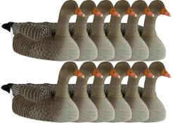 Decoy Greylag Goose Flocked Resting Stackable 12-pack