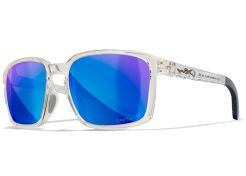 Glasses Wiley X Alfa Captivate Polarized Blue Mirror Gloss Clear Crystal Frame