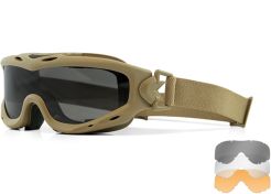 Goggles Wiley X Spear Smoke/Clear/Rust Tan Frame