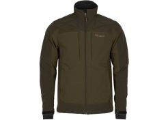 Jacket Pinewood Småland Stretch Shell Dark Olive / Suede Brown