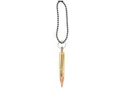 Bullet Keychain Copper & Brass .300 AAC Blackout Red Spark