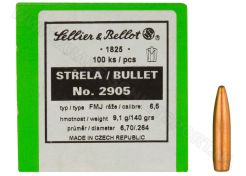 Kogelkoppen Sellier & Bellot .264 FMJ 140 grain