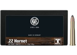 Kogelpatronen RWS Kupfer Teilmantel .22 Hornet SP 46 Grain