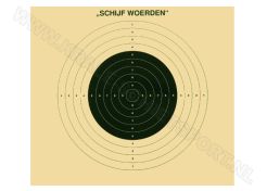 Kruger Big bore rifle target, 100 m, Woerden N (numbered)