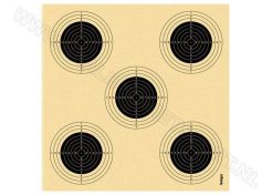 Air rifle target with 5 bullseyes 1305N (numbered)