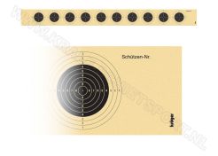 Kruger target-strip for air rifle with 10 targets 1010N (consecutively numbered)