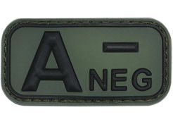 Patch 3D PVC Blood Type A- Negative Green