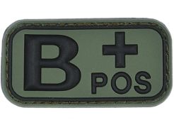 Patch 3D PVC Bloedgroep B+ Positief Green