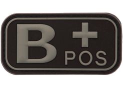 Patch 3D PVC Blood Type B+ Positive