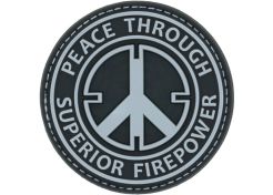 Patch JTG 3D PVC Peace Through Superior Firepower