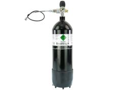 Persluchtfles MDE 5 liter 300 bar met manometer en slang