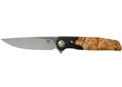 Zakmes Bestech Ascot Black Carbon Fiber / Light Burl Wood