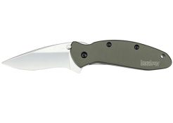 Pocket Knife Kershaw Scallion Olive Open Left