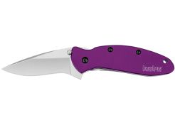 Pocket Knife Kershaw Scallion Purple Open Left