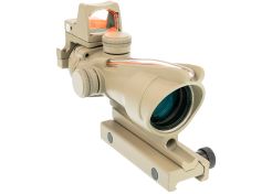 Red Dot Aim-O ACOG 4x32 Illumination Source Fiber + RMR sight Dark Earth