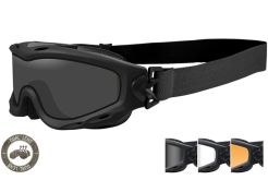 Goggles Wiley X Spear Dual Lens Smoke/Clear/Rust Black Frame