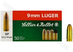 Kogelpatronen Sellier & Bellot 9 mm SP 124 grain