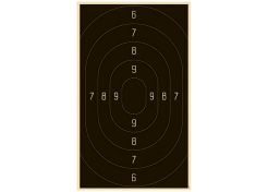Service Pistol schijf klein kaliber 3201/60N 35x50 (genummerd)