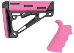 Stock Hogue AR15 OMCB Mil-Spec with grip Pink