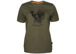 T-Shirt Pinewood Roe Deer Ladies Olive