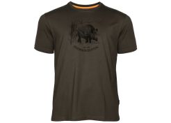 T-Shirt Pinewood Wild Boar Suede Brown