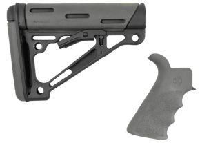 Stock Hogue AR15 OMCB Mil-Spec with grip Slate Grey