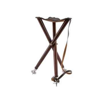 Hunting Stool Wood 3-legged 60 cm with Steel Feet