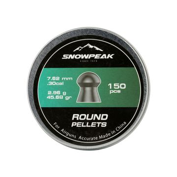 Airgun Pellets Snowpeak Round 7.62 mm 45.68 grain