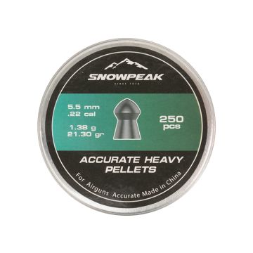Airgun Pellets Snowpeak Accurate Heavy 5.5 mm 21.30 grain